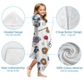 thumbnail image 7 of White Baseball Fun Club Pattern Hooded Bath Towel，60"x35" for Ages 3 To 12 Kids, Quick Dry Lightweight Soft Microfiber Hood Beach Towel Cover Up for Kids, 7 of 7