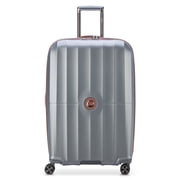 DELSEY PARIS Carrousel 28 Large Checked Hardside Expandable Spinner Luggage, Platinum