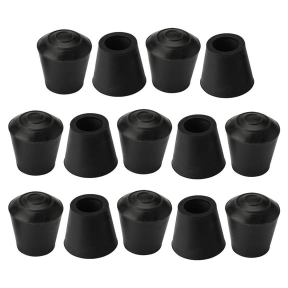 REGALWOVEN Rubber Leg Cap End Tip Furniture Feet Protector 12mm 1/2" Inner Dia 14Pcs
