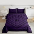thumbnail image 3 of Homewish Hippie Western Aztec Bedding Comforter Set for Women, Vintage Stripe Abstract Twin Comforter Sets, Fashion Purple Buffalo Reversible Bedding Set, Luxury Bedroom Decor, 2-Piece, 3 of 9