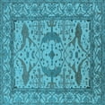 thumbnail image 1 of Ahgly Company Indoor Square Oriental Light Blue Industrial Area Rugs, 7' Square, 1 of 4