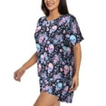 thumbnail image 2 of Xecao cool Skull flower print Swimsuit for women, Summer-ready, sporty style.Quick-dry fabric. Many sizes & colors., 2 of 9