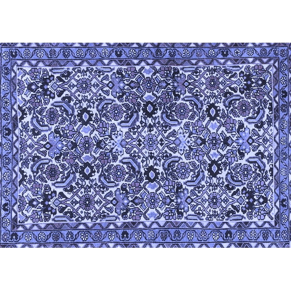 Ahgly Company Indoor Rectangle Persian Blue Traditional Area Rugs, 7' x 9'