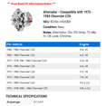 thumbnail image 2 of Alternator - Compatible with 1975 - 1986 Chevy C20 1976 1977 1978 1979 1980 1981 1982 1983 1984 1985, 2 of 2