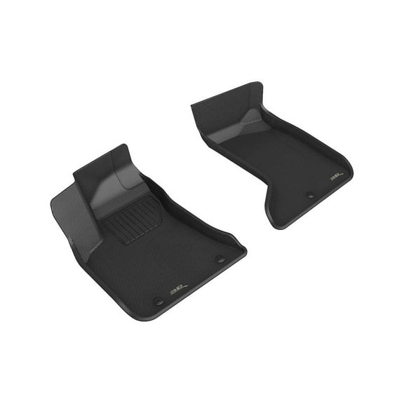 3D MAXpider Custom Fit Kagu Floor Mat (Black) Compatible with Dodge/Chrysler Charger AWD/300 AWD 2011-2023 - Front Row