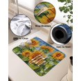 thumbnail image 5 of Sunflowers Dish Drying Mat for Kitchen Counter, Super Absorbent Quick Dry Coffee Bar Mat Pad Thin Diatomaceous Sink Mat Non Slip Dish Drainer Mat 23.5x15.5 Watercolor Summer Flowers Botanical Vintage, 5 of 6