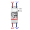 thumbnail image 3 of Medidor De Energía Monofásico, AC230V 5A 35 Mm Montaje En Carril DIN Medidor De Uso De Electricidad Indicador De Pulso LED Para Gestión De Sistemas Fotovoltaicos, 3 of 7