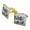 Gold, variant on Mountain Fly Fishing Bear Stream Lake Fish Square Cufflink Set - Silver or Gold