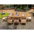thumbnail image 4 of Grade-A Teak Dining Set: 8 Seater 9 Pc: 94" Rectangle Table And 8 Lua Stacking Arm Chairs Outdoor Patio WholesaleTeak #51LU2009, 4 of 6