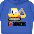 thumbnail image 3 of Inktastic Construction Truck I Love Diggers Toddler Hoodie, 3 of 4