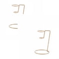 thumbnail image 1 of Oleegame 2PC Spoon And Lid Rest Ice Holder Stand With Base Single Hole To Display Snow Hand Popcorn Candy French Fries Sweets Savory Gold, 1 of 9