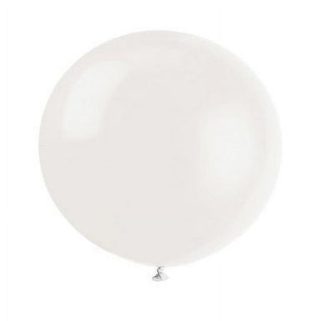 Latex Round Giant Balloons, 36 in, Linen White, 6ct