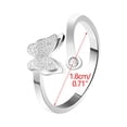 thumbnail image 3 of Fiudx Anillo Esmerilado, Elegante Diseño de Doble Capa, Estilo Creativo de Apertura de Diamante, Atractivo Material de Aleación, Perfecto para Ocasiones Especiales, Regalo para Amigos, Agregar a La C, 3 of 5