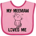 thumbnail image 3 of Inktastic My Meemaw Loves Me Girls Girls Baby Bib, 3 of 4