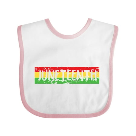 

Inktastic Juneteenth Banner in Red Yellow and Green Boys or Girls Baby Bib