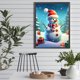 thumbnail image 4 of Pintura De Diamante 5D DIY Taladro Redondo Completo Nevado Ventoso Muñeco De Nieve Kit Decoración 30x40cm, 4 of 9