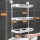 thumbnail image 4 of Estante sobre el tanque del inodoro, estante de almacenamiento multifuncional sin perforaciones con pies de soporte, organizador de estante de baño, 3 niveles, 4 of 6