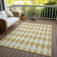 thumbnail image 6 of Addison Rugs Chantille Indoor/Outdoor Transitional Diamonds Gold Washable Rectangle Rug, 2'6" x 3'10", 6 of 6