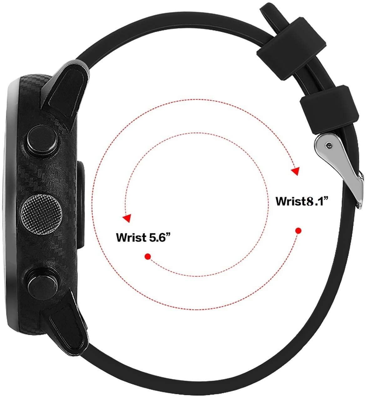 CRKMGS-Compatible with Wyze Watch 47/44mm Bands Replacement Accessory Sport Colourful Silicone Bracelet 22MM Strap Band for Wyze Watch 47/44mm Smartwatch, Soft and Durable