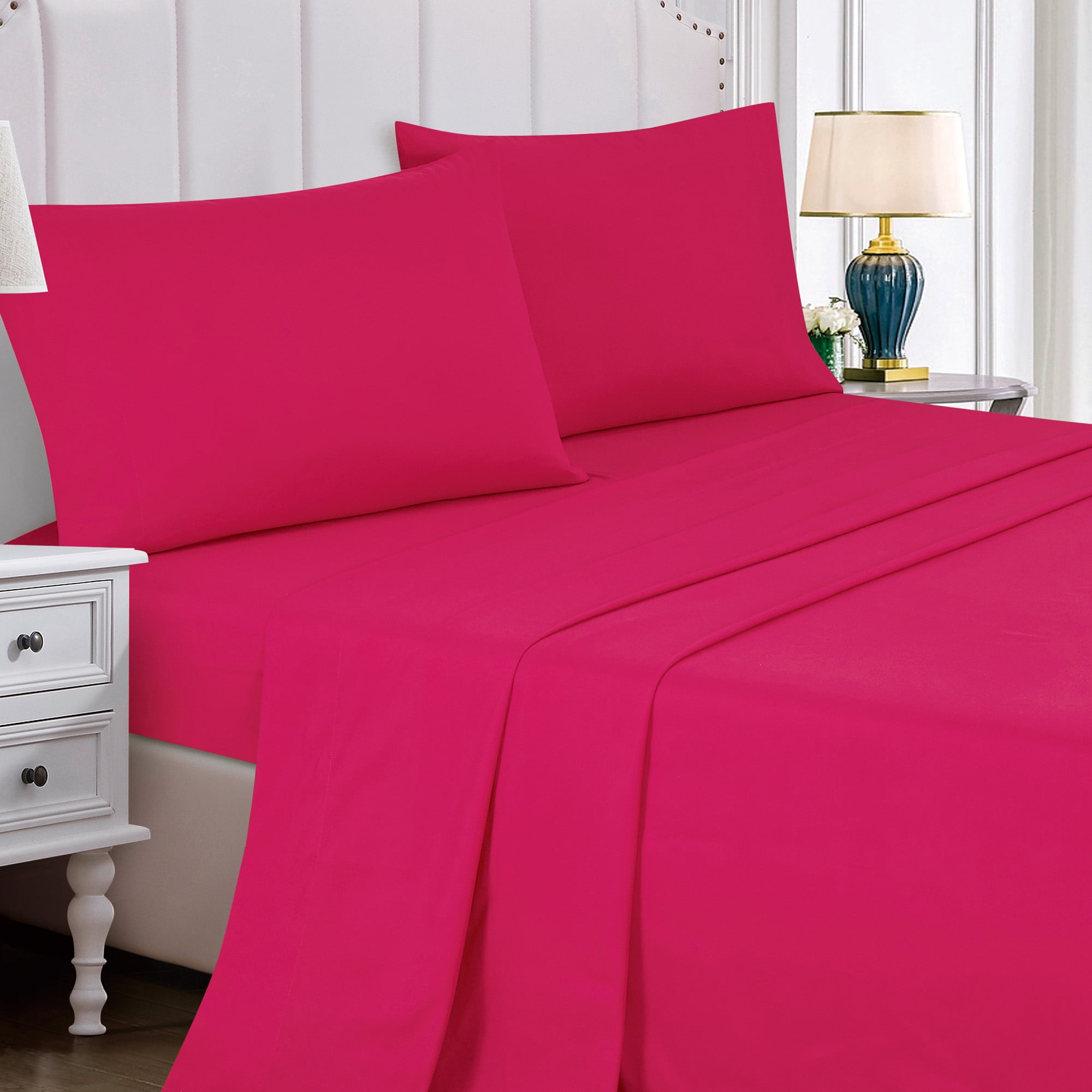 9‑Piece Queen Black & Hot Pink Geometric Quilted Bed in a Bag Comforter Set