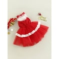 thumbnail image 3 of Arvbitana Toddler Baby Girls Christmas Princess Dress Sleeveless Sequined Patchwork Layered Tulle Halter Dresses for Party Stage Show 12M-5T, 3 of 8