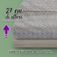 thumbnail image 3 of Juego De Sabanas Queen Size Estampadas De Microfibra De Poliester 4 Piezas Diseño Elegante Amplias Textura Suave, 3 of 5