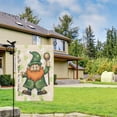 thumbnail image 2 of St. Patrick's Day Garden Flag Linen Outdoor Flag Shamrocks Leprechaun Vertical Yard Flags Double Sided House Flag for Home,indoor ,12.5''×18''in., 2 of 4