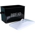 thumbnail image 2 of Metal Bread Box For Kitchen Countertop Black Bread Box with lid for Homemade Bread Farmhouse Style Bread Bin-Kitchen Food Bread Storage Container, 2 of 7
