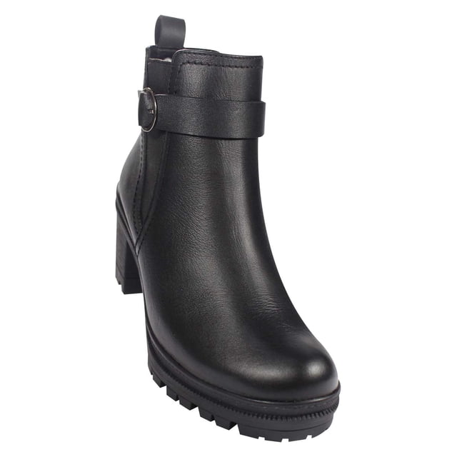 BOTIN VESTIR LEON MUJER NEGRO PIEL 20621 LEON 20621p