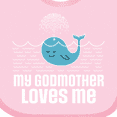 thumbnail image 4 of Inktastic My Godmother Loves Me Boys or Girls Baby Bib, 4 of 4