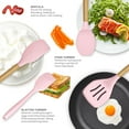 thumbnail image 3 of oannao Silicone Cooking Utensils Set - 446°F Heat Resistant Silicone Kitchen Utensils for Cooking,Kitchen Utensil Spatula Set w Wooden Handles,Holder, BPA FREE Gadgets for Non-Stick Cookware (Pink), 3 of 9