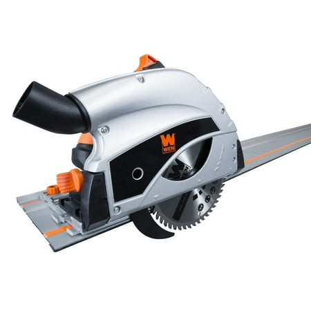 WEN 9-Amp Plunge Cut Circular Track Saw With Two 27.5-Inch Tracks, 36055