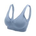 thumbnail image 2 of Sujetador inalámbrico Mujer Chica Sujetador acolchado Sujetador deportivo suave y transpirable para yoga Gimnasio Correr FitnessAzul M, 2 of 14