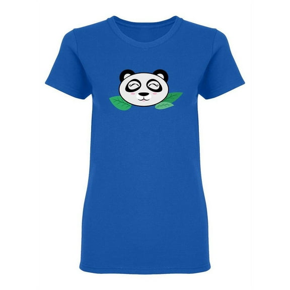 Panda Head And Leaves Shaped T-Shirt Women -Image by Shutterstock, Female Large