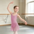 thumbnail image 2 of CAIVO Girls Ballet Dance Leotard With Tutu Skirt Strap Backless Romper For Practice Performance Recital Sleeveless Fashionable Kids Onesie, 2 of 4