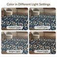 thumbnail image 7 of ODIKA 3'x5' Ultra-Soft Throw Mat, Navy Long Angular Blocks Contrasting Accessories Ocean Racetrack None Washable, Bare feet friendly, Easy Care Indoor rug for Bedside, Vanity, 7 of 7