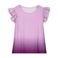 thumbnail image 3 of Piuwrlz Short T-Shirts Sleeve Kids Girls Round Neck Shirt Printed Shirt Top Pink Size 14 Years, 3 of 8