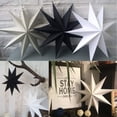 thumbnail image 3 of SUTENGDA 3 Pieces 9 Pointed Paper Star Lanterns 12 Inch Hanging Lampshade for LED Light Wedding Birthday Party Decor Blue, 3 of 7