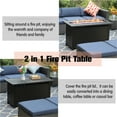 thumbnail image 5 of Sophia & William 7 Pcs Rattan Patio Conversation Set Outdoor Sectionals with Fire Pit Table - Navy Blue, 5 of 10