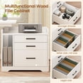 thumbnail image 7 of L Shaped Electric Standing Desk with File Cabinet, Height Adjustable Computer Desk, Modern Home Office Desk, 7 of 7
