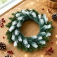 thumbnail image 6 of Qwtwty Christmas Wreath, Farmhouse Artificial Winter Garlands Hanging Ornament for Wall Window Porch Home Indoor Outdoor Christmas Decoration, 6 of 8