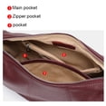 thumbnail image 5 of Genuine Leather Crescent Bag, Women's Grainy Hobo Underarm Shoulder Crossbody Purse, 5 of 8