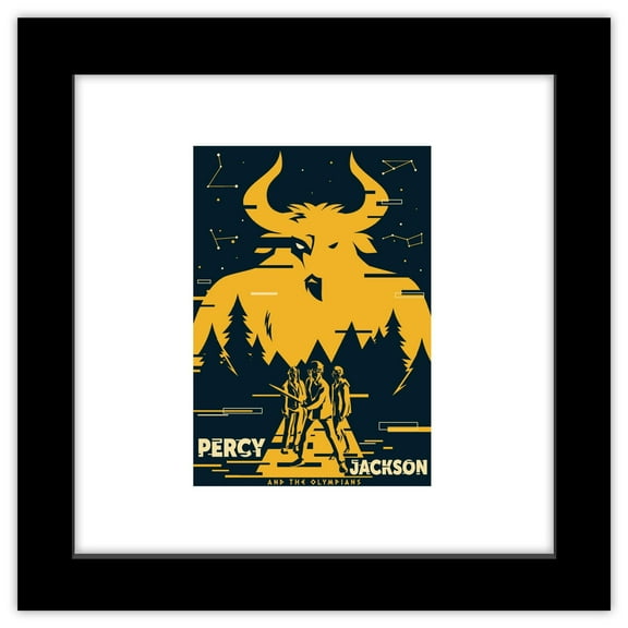 Gallery Pops Disney Percy Jackson and the Olympians - Minotaur Constellation Wall Art, Black Framed Version, 12" x 12"