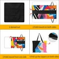 thumbnail image 3 of Color Wave Point Geometry Waterproof Picnic Blanket with Foldable Zipper, Suitable for Outdoor Use, Suitable for Travel, Camping, Beaches, Parks, Grasslands, Picnic Blanket Accessories, 3 of 7