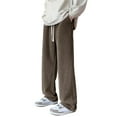 thumbnail image 3 of BXSRUTA Men's Casual Fleece Lined Pants With Drawstring Elastic Waistband and Pockets, 3 of 8