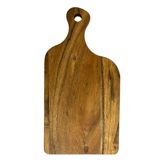 Aventura Design Cutting Board Series, Acacia Wood Cutting Boards for Kitchen, Wooden Serving Charcuterie Board, Chess Print Wood Board, Ideal for Chopping Meat, Fruits, Cheese 14.8"x7.7"