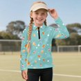 thumbnail image 2 of Psesaysky Girls Half Zip Sweatshirt Cartoon Ice Cream Print Fleece Quarter Zip Pullover Sweatshirts Fall Winter Clothes for Teen Girl Kids Athletic Winter Jacket 10-11 Years, 2 of 6