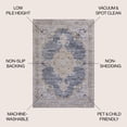 thumbnail image 3 of JONATHAN Y WASHABLE 4 x 6 Area Rug, Wincer Chenille Cottage Medallion - Dark Gray/Yellow, WSH202C-4, 3 of 9