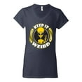 thumbnail image 2 of Wild Bobby Keep It Weird Alien Women Standard V-Neck Tee, 2 of 6