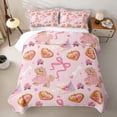 thumbnail image 2 of Homewish Valentine Dog Twin Quilt Set,Kawaii Pet Theme Twin Coverlet Set,Pink Ribbon Bow Decor,2 Pieces, 2 of 7